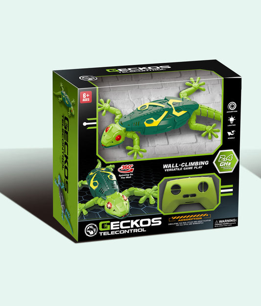 Wall Crawler Gecko, Winktoys Remote Control Toy, Electric Lizard Toy with LED Glowing Eyes, 360° Spin, Animal Toy, Fun Indoor Toy, Gift Idea, Party Toy, Cool Gifts, Family Fun