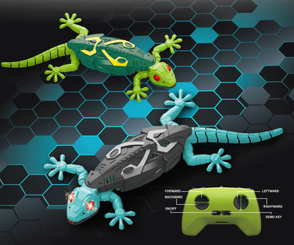 Wall Crawler Gecko, Winktoys Remote Control Toy, Electric Lizard Toy with LED Glowing Eyes, 360° Spin, Animal Toy, Fun Indoor Toy, Gift Idea, Party Toy, Cool Gifts, Family Fun