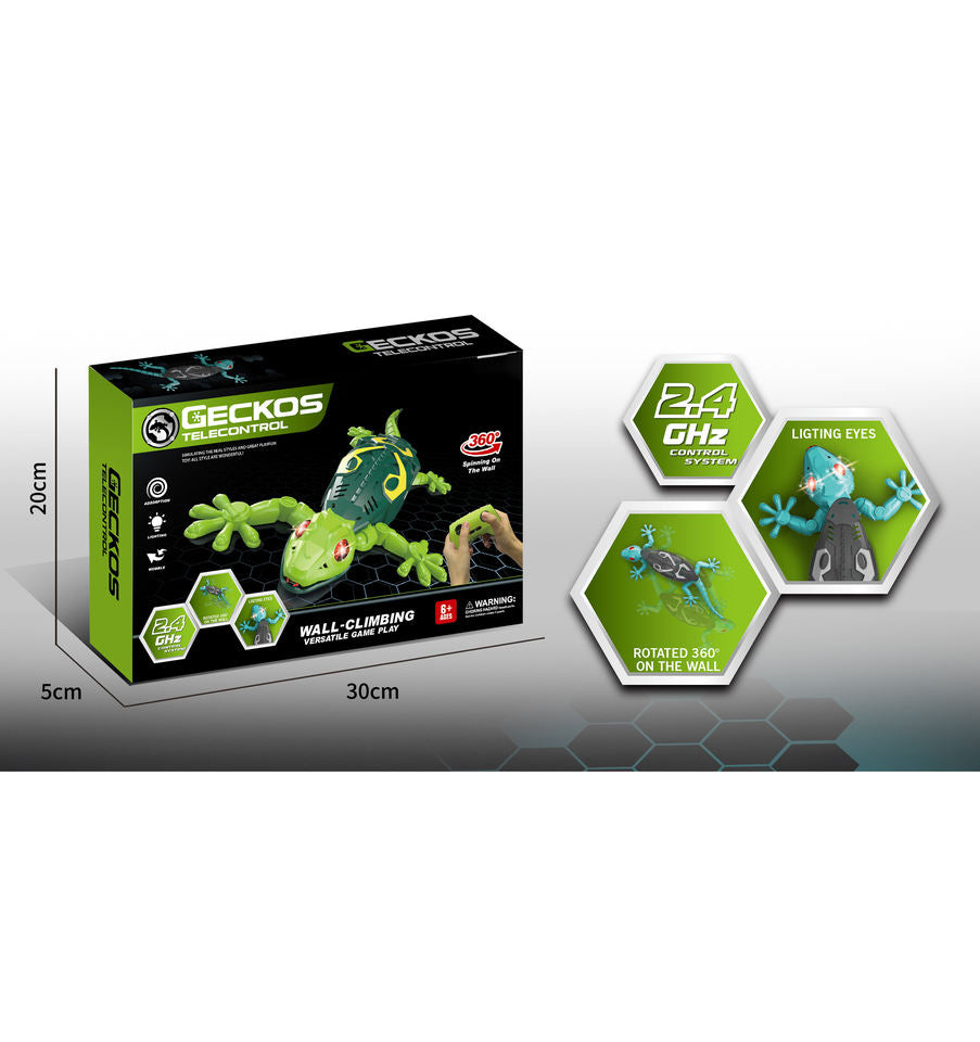 Wall Crawler Gecko, Winktoys Remote Control Toy, Electric Lizard Toy with LED Glowing Eyes, 360° Spin, Animal Toy, Fun Indoor Toy, Gift Idea, Party Toy, Cool Gifts, Family Fun